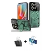 MARSİLYAN™- Redmi Note 13 Pro 5G Kılıf Kıvılcım Modern Serisi - Siyah 3D Antistatik Seramik Nano Ekran Koruyucu + Kamera Lens Koruma Cam - SF