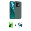 MARSİLYAN™- Redmi Note 13 Pro 5G Kılıf Kozmos Yansıma Özel Seri - Siyah 3D Antistatik Cam Ekran Koruyucu + Siyah Raze Metal Kamera Lens