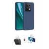 MARSİLYAN™- Redmi Note 13 Pro 5G Kılıf Kozmos Yansıma Özel Seri - Siyah 3D Antistatik Cam Ekran Koruyucu + Kamera Lens Koruma Cam - SF