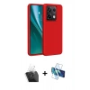 MARSİLYAN™- Redmi Note 13 Pro 5G Kılıf Kozmos Yansıma Özel Seri - Siyah 3D Antistatik Cam Ekran Koruyucu + Kamera Lens Koruma Cam - SF