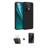MARSİLYAN™- Redmi Note 13 Pro 5G Kılıf Kozmos Yansıma Özel Seri - Siyah 3D Antistatik Hayalet Cam Ekran Koruyucu + Kamera Lens Koruma Cam - SF