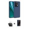 MARSİLYAN™- Redmi Note 13 Pro 5G Kılıf Kozmos Yansıma Özel Seri - Siyah 3D Antistatik Hayalet Cam Ekran Koruyucu + Kamera Lens Koruma Cam - SF