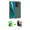 MARSİLYAN™- Redmi Note 13 Pro 5G Kılıf Kozmos Yansıma Özel Seri - Siyah 3D Antistatik Mat Seramik Nano Ekran Koruyucu + Raze Metal Kamera Lens - SH