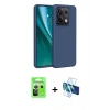 MARSİLYAN™- Redmi Note 13 Pro 5G Kılıf Kozmos Yansıma Özel Seri - Siyah 3D Antistatik Seramik Nano Ekran Koruyucu + Raze Metal Kamera Lens - GS
