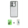 MARSİLYAN™- Redmi Note 13 Pro 5G Kılıf Nova Işık Serisi - Şeffaf Pasifik Cam Ekran Koruyucu + Raze Metal Kamera Lens - GS