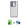 MARSİLYAN™- Redmi Note 13 Pro 5G Kılıf Nova Işık Serisi - Siyah 3D Antistatik Cam Ekran Koruyucu + Raze Metal Kamera Lens - SH