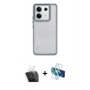 MARSİLYAN™- Redmi Note 13 Pro 5G Kılıf Nova Işık Serisi - Siyah 3D Antistatik Cam Ekran Koruyucu + Şeffaf Kamera Lens Koruma Cam
