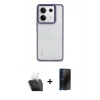 MARSİLYAN™- Redmi Note 13 Pro 5G Kılıf Nova Işık Serisi - Siyah 3D Antistatik Hayalet Cam Ekran Koruyucu + Şeffaf Kamera Lens Koruma Cam