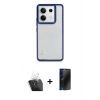 MARSİLYAN™- Redmi Note 13 Pro 5G Kılıf Nova Işık Serisi - Siyah 3D Antistatik Hayalet Cam Ekran Koruyucu + Şeffaf Kamera Lens Koruma Cam