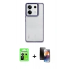 MARSİLYAN™- Redmi Note 13 Pro 5G Kılıf Nova Işık Serisi - Siyah 3D Antistatik Mat Seramik Nano Ekran Koruyucu + Raze Metal Kamera Lens - SH