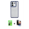 MARSİLYAN™- Redmi Note 13 Pro 5G Kılıf Nova Işık Serisi - Siyah 3D Antistatik Mat Seramik Nano Ekran Koruyucu + Raze Metal Kamera Lens - GS