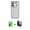 MARSİLYAN™- Redmi Note 13 Pro 5G Kılıf Nova Işık Serisi - Siyah 3D Antistatik Mat Seramik Nano Ekran Koruyucu + Raze Metal Kamera Lens - GS