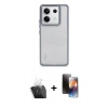 MARSİLYAN™- Redmi Note 13 Pro 5G Kılıf Nova Işık Serisi - Siyah 3D Antistatik Mat Seramik Nano Ekran Koruyucu + Kamera Lens Koruma Cam - SF
