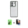 MARSİLYAN™- Redmi Note 13 Pro 5G Kılıf Nova Işık Serisi - Siyah 3D Antistatik Mat Seramik Nano Ekran Koruyucu + Raze Metal Kamera Lens - SH