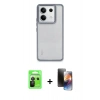MARSİLYAN™- Redmi Note 13 Pro 5G Kılıf Nova Işık Serisi - Siyah 3D Antistatik Mat Seramik Nano Ekran Koruyucu + Raze Metal Kamera Lens - SH