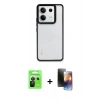 MARSİLYAN™- Redmi Note 13 Pro 5G Kılıf Nova Işık Serisi - Siyah 3D Antistatik Mat Seramik Nano Ekran Koruyucu + Raze Metal Kamera Lens - SH