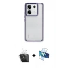 MARSİLYAN™- Redmi Note 13 Pro 5G Kılıf Nova Işık Serisi - Siyah 3D Antistatik Seramik Nano Ekran Koruyucu + Kamera Lens Koruma Cam - SF
