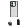 MARSİLYAN™- Redmi Note 13 Pro 5G Kılıf Nova Işık Serisi - Siyah 6D Antistatik Mat Seramik Hayalet Nano Ekran Koruyucu + Kamera Lens Koruma Cam - SF