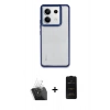 MARSİLYAN™- Redmi Note 13 Pro 5G Kılıf Nova Işık Serisi - Siyah 6D Antistatik Mat Seramik Hayalet Nano Ekran Koruyucu + Kamera Lens Koruma Cam - SF
