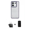 MARSİLYAN™- Redmi Note 13 Pro 5G Kılıf Nova Işık Serisi - Siyah 6D Antistatik Mat Seramik Hayalet Nano Ekran Koruyucu + Kamera Lens Koruma Cam - SF