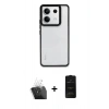 MARSİLYAN™- Redmi Note 13 Pro 5G Kılıf Nova Işık Serisi - Siyah 6D Antistatik Mat Seramik Hayalet Nano Ekran Koruyucu + Kamera Lens Koruma Cam - SF