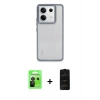 MARSİLYAN™- Redmi Note 13 Pro 5G Kılıf Nova Işık Serisi - Siyah 6D Antistatik Mat Seramik Hayalet Nano Ekran Koruyucu + Raze Metal Kamera Lens - SH
