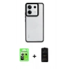 MARSİLYAN™- Redmi Note 13 Pro 5G Kılıf Nova Işık Serisi - Siyah 6D Antistatik Mat Seramik Hayalet Nano Ekran Koruyucu + Raze Metal Kamera Lens - GS