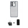 MARSİLYAN™- Redmi Note 13 Pro 5G Kılıf Nova Işık Serisi - Siyah 6D Antistatik Mat Seramik Hayalet Nano Ekran Koruyucu + Kamera Lens Koruma Cam - SF