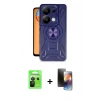 MARSİLYAN™- Redmi Note 13 Pro 5G Kılıf Nova Yansıma Prime - Siyah 3D Antistatik Mat Seramik Nano Ekran Koruyucu + Raze Metal Kamera Lens - SH