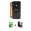 MARSİLYAN™- Redmi Note 13 Pro 5G Kılıf Nova Yansıma Prime - Siyah 3D Antistatik Mat Seramik Nano Ekran Koruyucu + Raze Metal Kamera Lens - GS