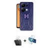 MARSİLYAN™- Redmi Note 13 Pro 5G Kılıf Nova Yansıma Prime - Siyah 3D Antistatik Seramik Nano Ekran Koruyucu + Kamera Lens Koruma Cam - SF