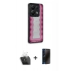 MARSİLYAN™- Redmi Note 13 Pro 5G Kılıf Odak Klasik Serisi - Siyah 3D Antistatik Hayalet Cam Ekran Koruyucu + Kamera Lens Koruma Cam - SF