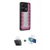 MARSİLYAN™- Redmi Note 13 Pro 5G Kılıf Odak Klasik Serisi - Siyah 3D Antistatik Seramik Nano Ekran Koruyucu + Kamera Lens Koruma Cam - SF