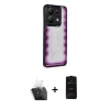 MARSİLYAN™- Redmi Note 13 Pro 5G Kılıf Odak Klasik Serisi - Siyah 6D Antistatik Mat Seramik Hayalet Nano Ekran Koruyucu + Kamera Lens Koruma Cam - SF