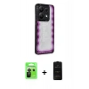 MARSİLYAN™- Redmi Note 13 Pro 5G Kılıf Odak Klasik Serisi - Siyah 6D Antistatik Mat Seramik Hayalet Nano Ekran Koruyucu + Raze Metal Kamera Lens - SH