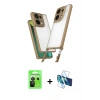 MARSİLYAN™- Redmi Note 13 Pro 5G Kılıf Ufuk Klasik - Siyah 3D Antistatik Cam Ekran Koruyucu + Raze Metal Kamera Lens - SH