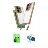 MARSİLYAN™- Redmi Note 13 Pro 5G Kılıf Ufuk Klasik - Siyah 3D Antistatik Seramik Nano Ekran Koruyucu + Raze Metal Kamera Lens - GS
