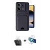 MARSİLYAN™- Redmi Note 13 Pro 5G Kılıf Vadi Çizgi Prime - Siyah 3D Antistatik Cam Ekran Koruyucu + Kamera Lens Koruma Cam - SF
