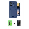 MARSİLYAN™- Redmi Note 13 Pro 5G Kılıf Vadi Çizgi Prime - Siyah 3D Antistatik Hayalet Cam Ekran Koruyucu + Raze Metal Kamera Lens - SH