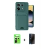 MARSİLYAN™- Redmi Note 13 Pro 5G Kılıf Vadi Çizgi Prime - Siyah 3D Antistatik Hayalet Cam Ekran Koruyucu + Raze Metal Kamera Lens - SH