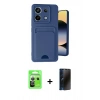 MARSİLYAN™- Redmi Note 13 Pro 5G Kılıf Vadi Çizgi Prime - Siyah 3D Antistatik Hayalet Cam Ekran Koruyucu + Raze Metal Kamera Lens - GS