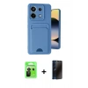 MARSİLYAN™- Redmi Note 13 Pro 5G Kılıf Vadi Çizgi Prime - Siyah 3D Antistatik Hayalet Cam Ekran Koruyucu + Raze Metal Kamera Lens - SH