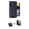 MARSİLYAN™- Redmi Note 13 Pro 5G Kılıf Vadi Çizgi Prime - Siyah 3D Antistatik Mat Seramik Nano Ekran Koruyucu + Kamera Lens Koruma Cam - SF