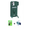 MARSİLYAN™- Redmi Note 13 Pro 5G Kılıf Vadi Form Prime - Siyah 3D Antistatik Cam Ekran Koruyucu + Raze Metal Kamera Lens - GS