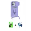 MARSİLYAN™- Redmi Note 13 Pro 5G Kılıf Vadi Form Prime - Siyah 3D Antistatik Cam Ekran Koruyucu + Raze Metal Kamera Lens - GS