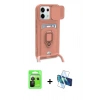 MARSİLYAN™- Redmi Note 13 Pro 5G Kılıf Vadi Form Prime - Siyah 3D Antistatik Cam Ekran Koruyucu + Raze Metal Kamera Lens - SH