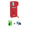 MARSİLYAN™- Redmi Note 13 Pro 5G Kılıf Vadi Form Prime - Siyah 3D Antistatik Cam Ekran Koruyucu + Raze Metal Kamera Lens - SH