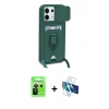 MARSİLYAN™- Redmi Note 13 Pro 5G Kılıf Vadi Form Prime - Siyah 3D Antistatik Cam Ekran Koruyucu + Raze Metal Kamera Lens - SH