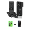 MARSİLYAN™- Redmi Note 13 Pro 5G Kılıf Vadi Form Prime - Siyah 3D Antistatik Hayalet Cam Ekran Koruyucu + Raze Metal Kamera Lens - GS