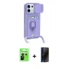 MARSİLYAN™- Redmi Note 13 Pro 5G Kılıf Vadi Form Prime - Siyah 3D Antistatik Hayalet Cam Ekran Koruyucu + Siyah Raze Metal Kamera Lens